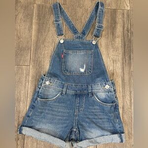 NWT Girls Levi's Blue Denim Shortalls